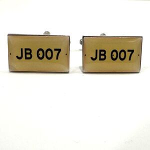 James Bond 007 "JB 007" License Plate Cufflinks